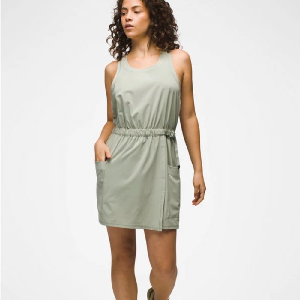 PrAna NWT Railay Pocket Dress Juniper Green Size Small Outdoor Athleisure